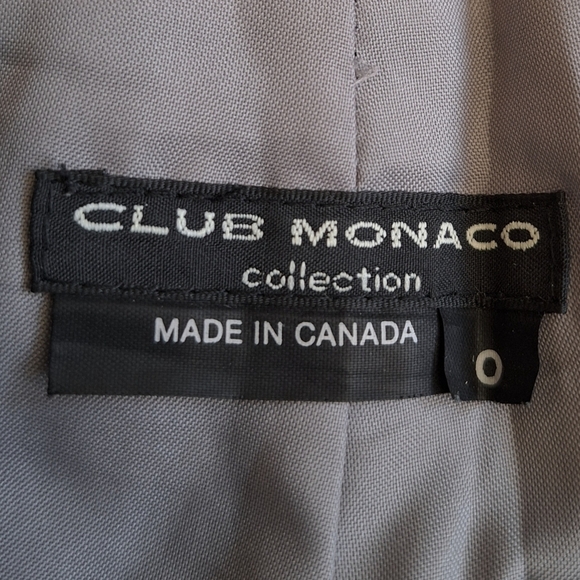 Club Monaco Straight Leg Gun Metal Gray Smooth Leather Pant Trouser Luxury Indie - Picture 4 of 5